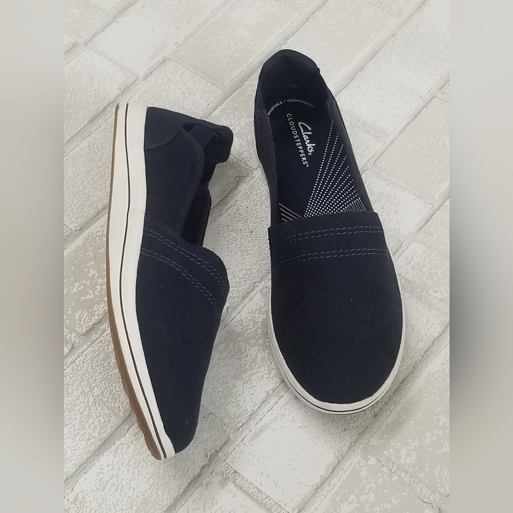 Clarks Women's Navy Slip-On Shoes